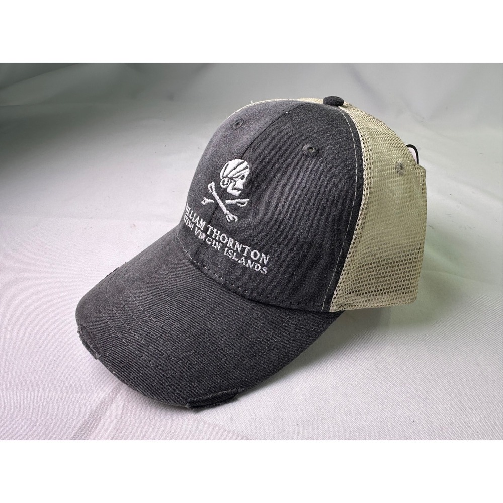 NWT Adams William Thornton BVI Hat Snapback Pirate Skull British‎ Virgin Islands